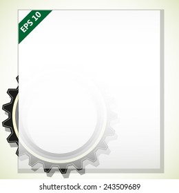 frame for text with gears , vector illustration