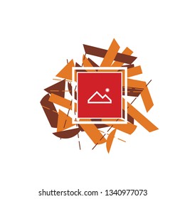 Frame for text or illustration. Vector object. Dynamic geometry abstract elements for graphic design.