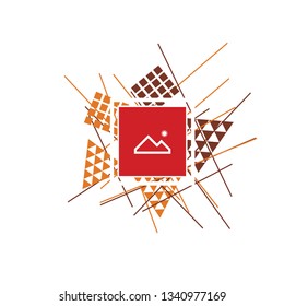 Frame for text or illustration. Vector object. Dynamic geometry abstract elements for graphic design.