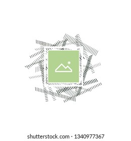 Frame for text or illustration. Vector object. Dynamic geometry abstract elements for graphic design.