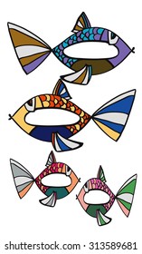 Frame for the text with the image of fish