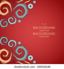 Frame for text isolated from background. Decorative elements for design cards, gifts, crafts, booklets, invitations, covers. Vector illustration. Place for text. Traditional outline decor.