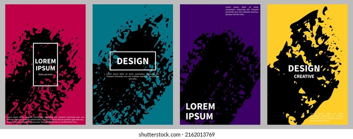 Marco para gráficos de arte moderno de texto para hipsters. El fondo geométrico elegante se compone de formas abstractas dinámicas. Elemento para tarjetas de diseño, volantes, folletos y presentaciones. Patrón para crear estilo