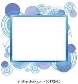 Frame for text on abstract background, vector illustration