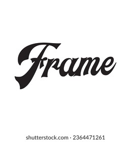 frame text on white background.