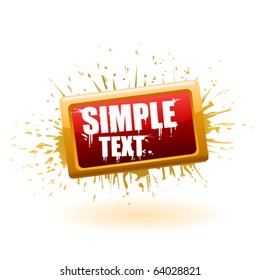 Frame with text on white background. Vector