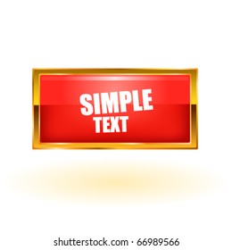 Frame with text on white background. Vector