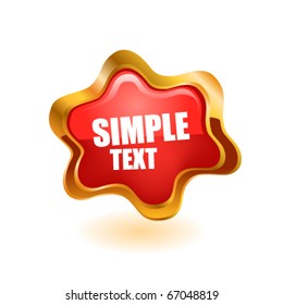 Frame with text on white background. Vector