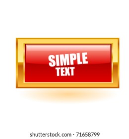 Frame with text on white background. Vector