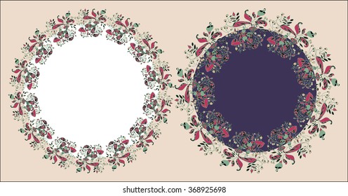 Frame for the text with  ornament