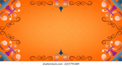  Frame for text with a pattern in Arabic, Asian style. 