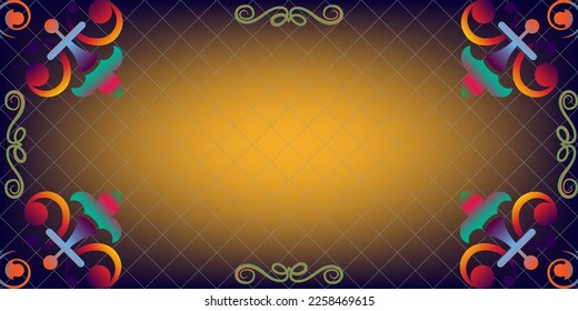  Frame for text with a pattern in Arabic, Asian style. 