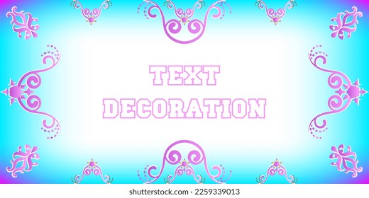  Frame for text with a pattern in Arabic, Asian style. 