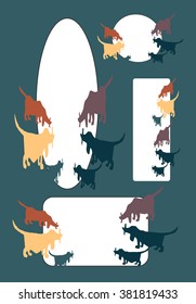 Frame for the text, a pattern with dogs