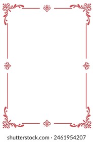 marco para el marco de texto para el texto y la foto, decoración de la línea del marco del Vector línea simple de la etiqueta del Vector, elemento decorativo del Vector
