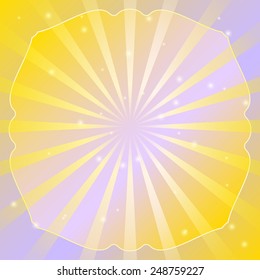 Frame for text , radial abstract background, vector illustration