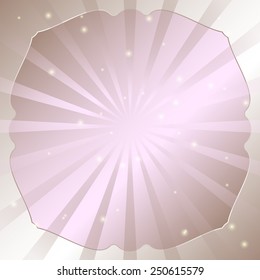 Frame for text , radial abstract background, vector illustration