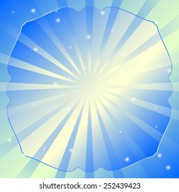 Frame for text , radial abstract background, vector illustration