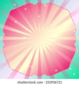 Frame for text , radial abstract background, vector illustration