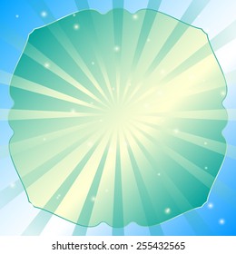Frame for text , radial abstract background, vector illustration