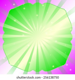 Frame for text , radial abstract background, vector illustration