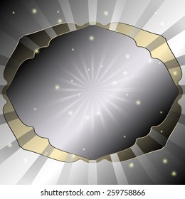 Frame for text , radial abstract background, vector illustration