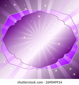 Frame for text , radial abstract background, vector illustration