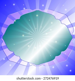 Frame for text , radial abstract background, vector illustration