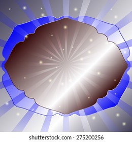 Frame for text, radial abstract background, vector illustration