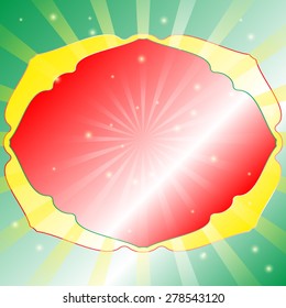 Frame for text , radial abstract background, vector illustration