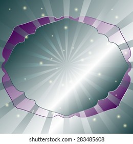 Frame for text , radial abstract background, vector illustration