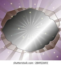Frame for text , radial abstract background, vector illustration