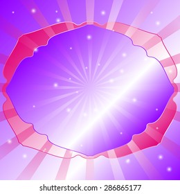 Frame for text , radial abstract background, vector illustration