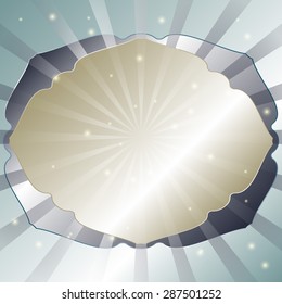 Frame for text , radial abstract background, vector illustration