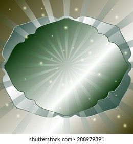 Frame for text , radial abstract background, vector illustration