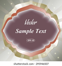 Frame for text , radial abstract background, vector illustration