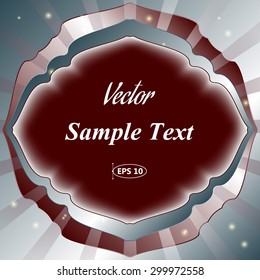 Frame for text, radial abstract background, vector illustration