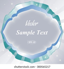 Frame for text , radial abstract background, vector illustration