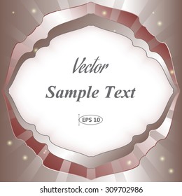 Frame for text , radial abstract background, vector illustration