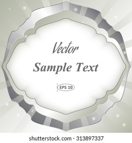 Frame for text , radial abstract background, vector illustration