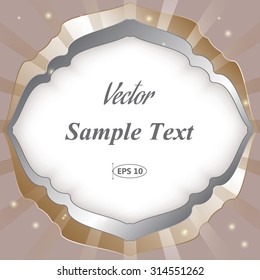 Frame for text , radial abstract background, vector illustration