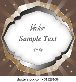 Frame for text , radial abstract background, vector illustration