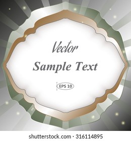 Frame for text , radial abstract background, vector illustration