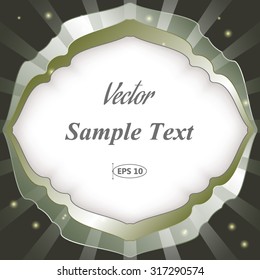 Frame for text , radial abstract background, vector illustration