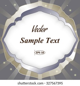 Frame for text , radial abstract background, vector illustration