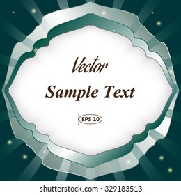 Frame for text , radial abstract background, vector illustration