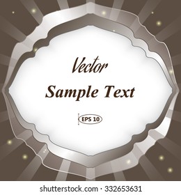 Frame for text , radial abstract background, vector illustration