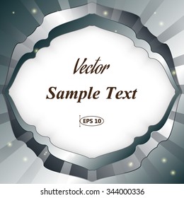 Frame for text , radial abstract background, vector illustration