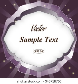Frame for text , radial abstract background, vector illustration