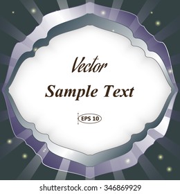 Frame for text , radial abstract background, vector illustration